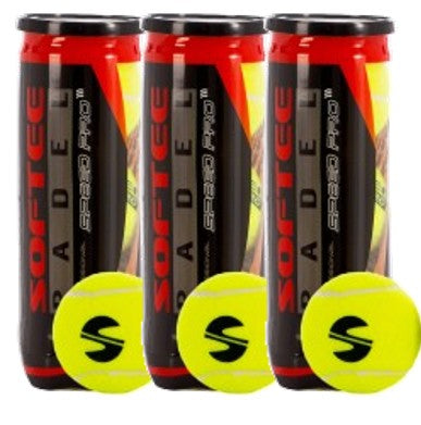 TRIPACK BOTE 3 PELOTAS PADEL SOFTEE SPEED PRO
