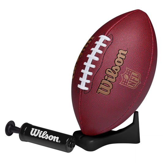 BALON FUTBOL AMERICANO WILSON NFL IGNITION JUNIOR CON BOMBA Y SOPORTE