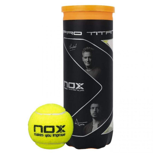 BOTE DE 3 PELOTAS DE PADEL NOX PRO TITANIUM