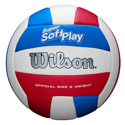 BALON VOLEIBOL WILSON SOFT PLAY VB RED/WHITE/BLUE