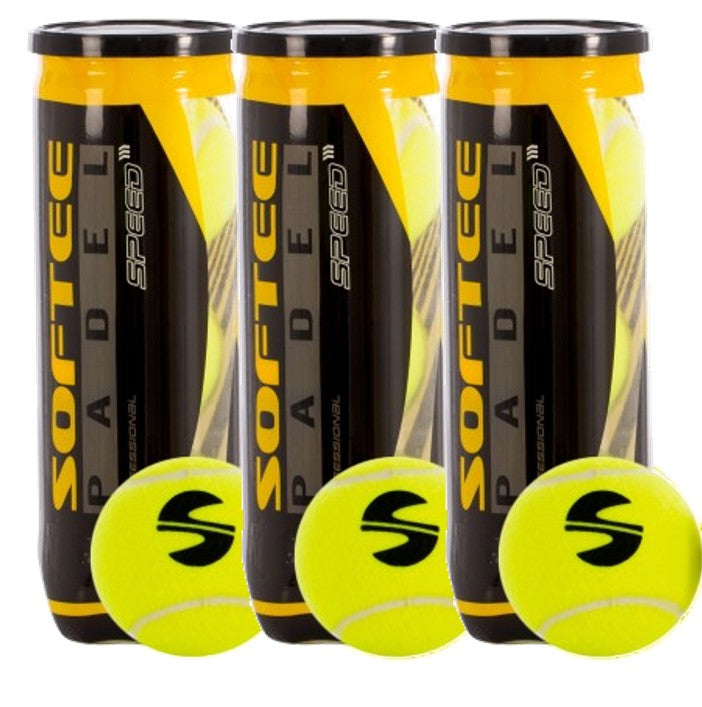 TRIPACK BOTE 3 PELOTAS PADEL SOFTEE SPEED