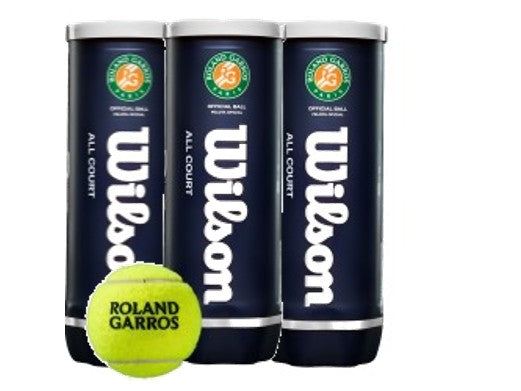 TRIPACK BOTE DE 3 PELOTAS TENIS WILSON ROLAND GARROS ALL