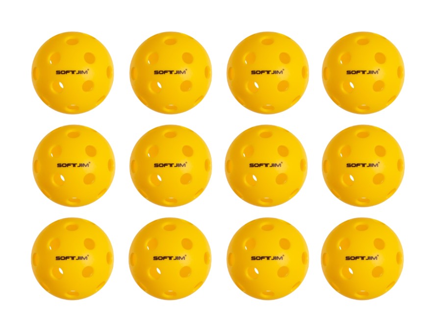 PACK 12 PELOTA PICKLEBALL SOFTJIM BASIC 26 AGUJEROS