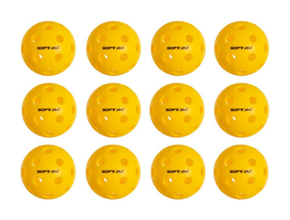 PACK 12 PELOTA PICKLEBALL SOFTJIM BASIC 26 AGUJEROS