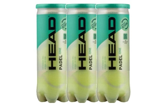 TRIPACK BOTE DE 3 PELOTAS DE PADEL HEAD ONE